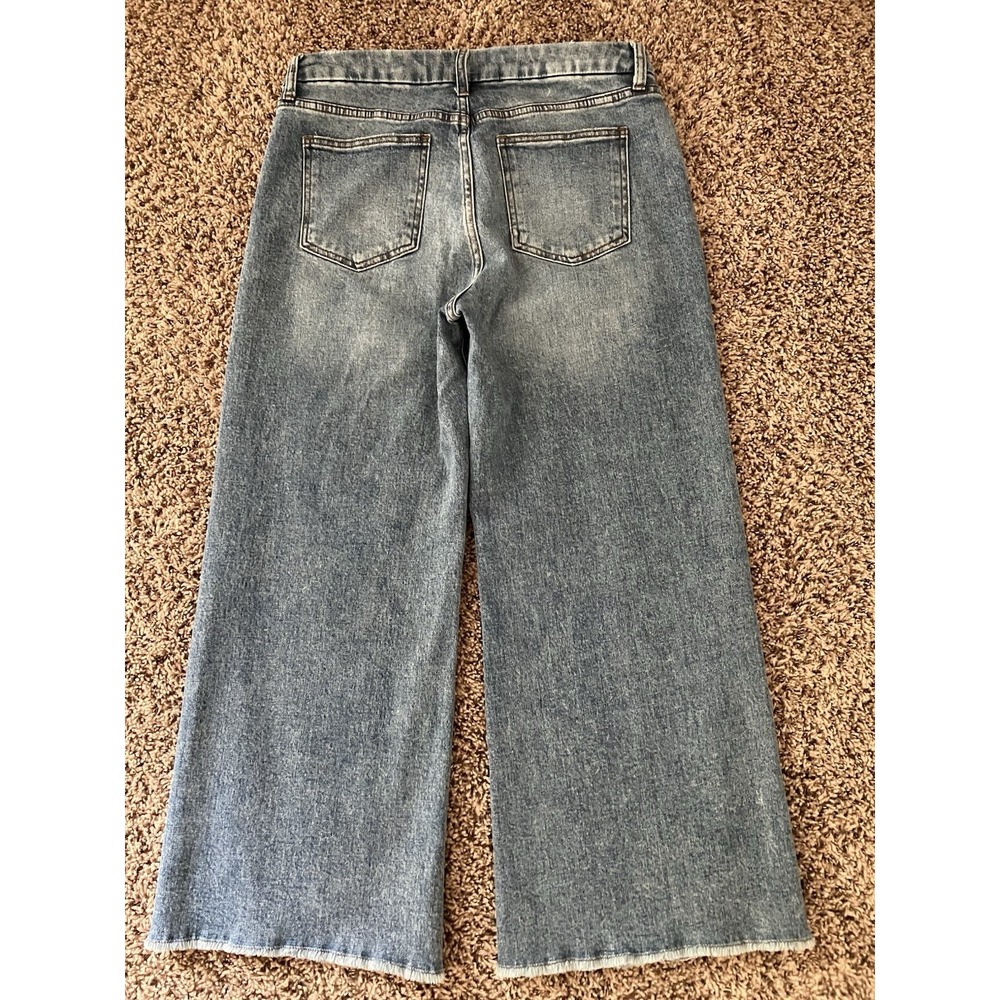 KUT Meg Fab Ab Wide Leg High Rise Jeans Size 10 Throwback Modern Edge - Picture 8 of 8